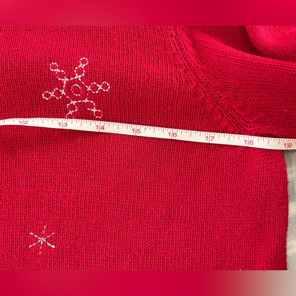 Holiday Cardigan Beading & Embroidery - “Ugly” Christmas Sweater -Black/Red Sz L - Picture 10 of 16